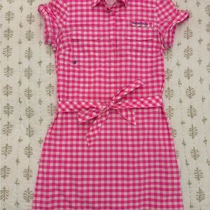 Vineyard Vines- Pink Gingham Performance Dress. Size 4.